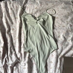 Mint Green Spaghetti Strap Bodysuit